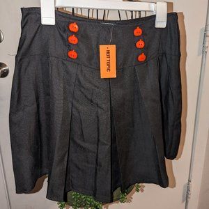 Halloween pumpkin button skirt